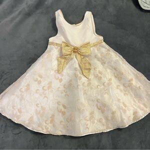 Youngland Cream and Gold Formal Dress